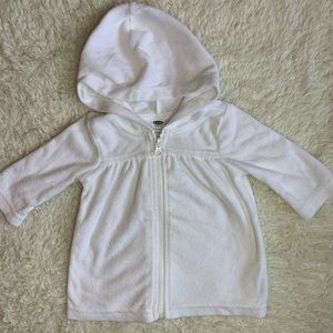 Lightweight baby girl zip up sweater